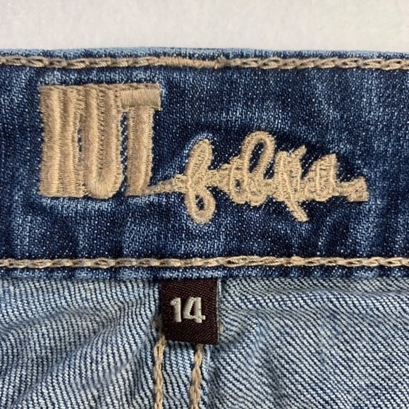 KUT Womens Jeans | Cropped Boho Upcycled | Hippie Festival | Burgundy Black | Si - Picture 12 of 12